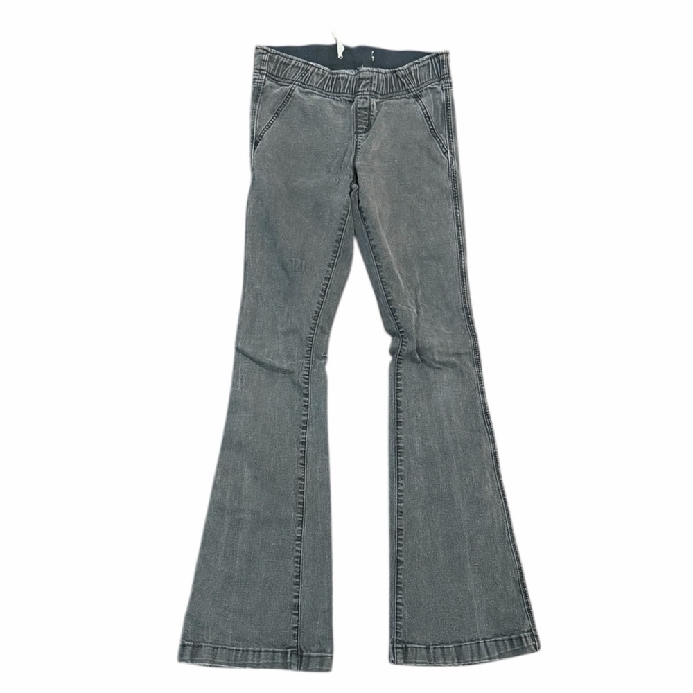 Gray Flared stretchy Free People Jeans